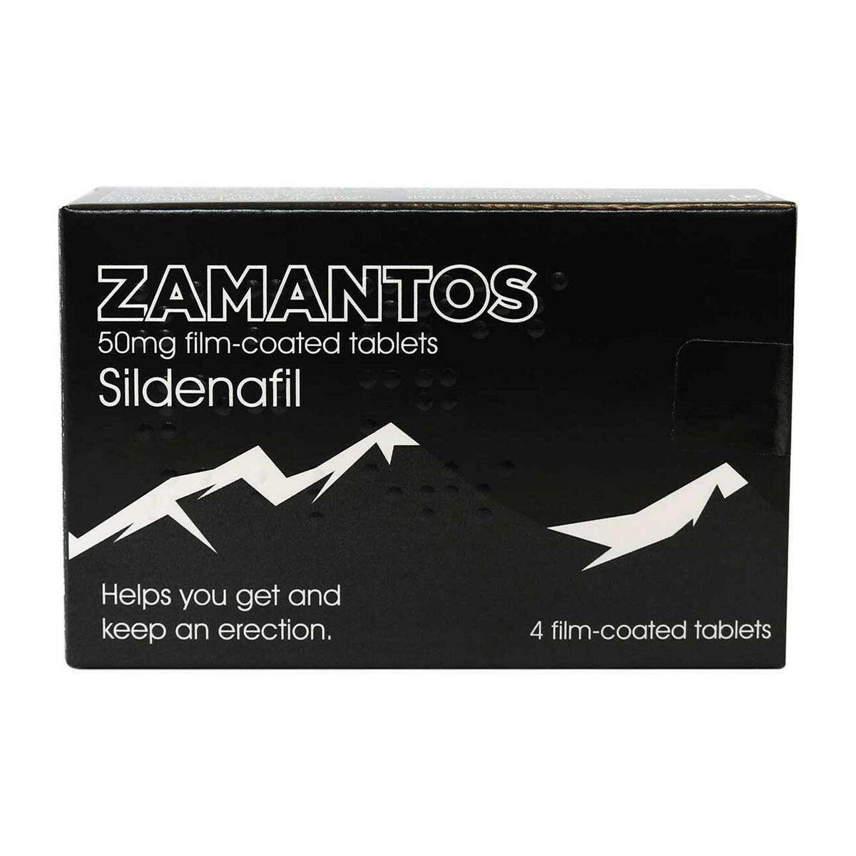 Zamantos 50mg Film-coated tablets - Sildenafil - 4 Tablets GOODS Boots