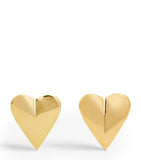Alaïa Le Coeur mini brass earrings (British brand)