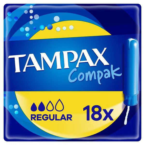 Tampax Compak Regular Tampons with Applicator 18 (British brand)