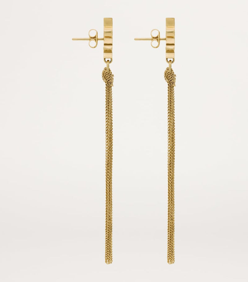 Saint Laurent Cassandre tassel pendant earrings, UK version