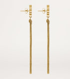Saint Laurent Cassandre tassel pendant earrings, UK version