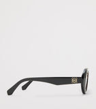 LOEWE Mini Anagram oval sunglasses with gold-tone accents (British brand)