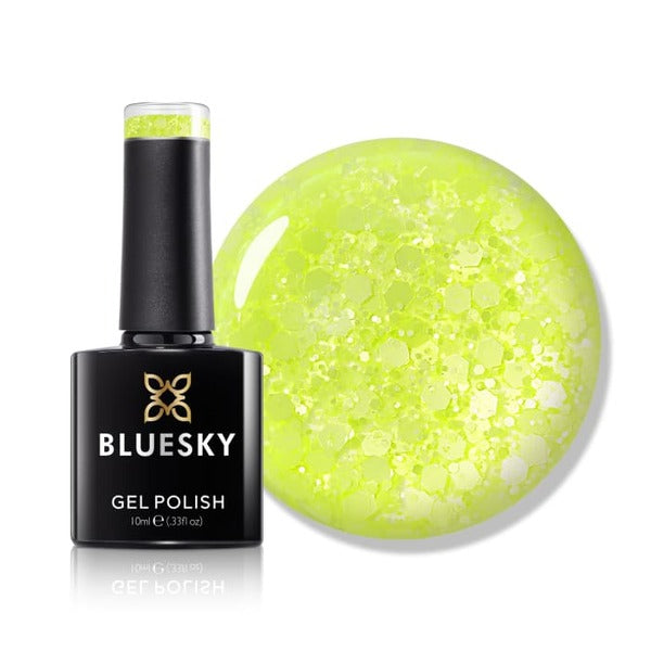 Bluesky Gel Polish Glitter Neon 05 Yellow - British product