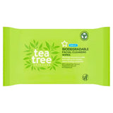 Superdrug Tea Tree Biodegradable Facial Wipes- Buy online at McGrocer