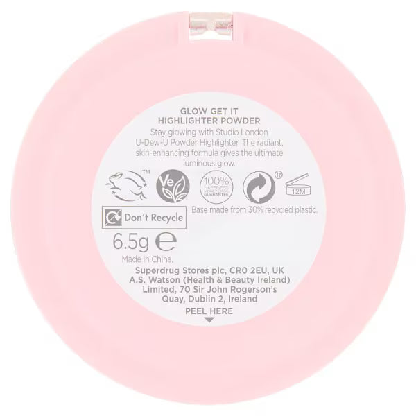 Studio London highlighter powder Glow Get it (British brand)
