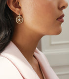 Boodles yellow gold diamond hoop earrings, UK version