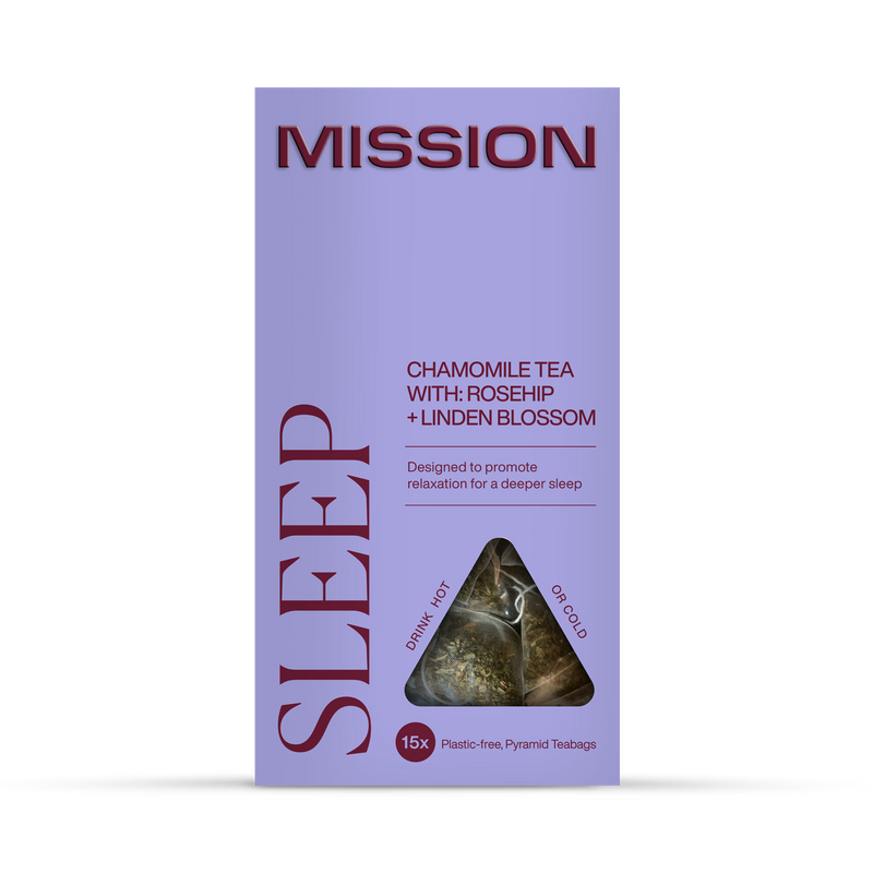 Mission sleep chamomile 15 tea bags rosehip linden blossom, imported from UK