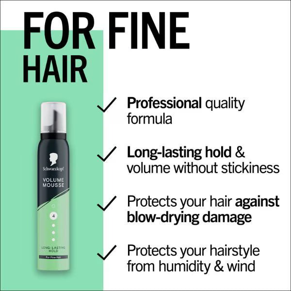 Schwarzkopf Styling Volume Mousse 200ml (British brand)