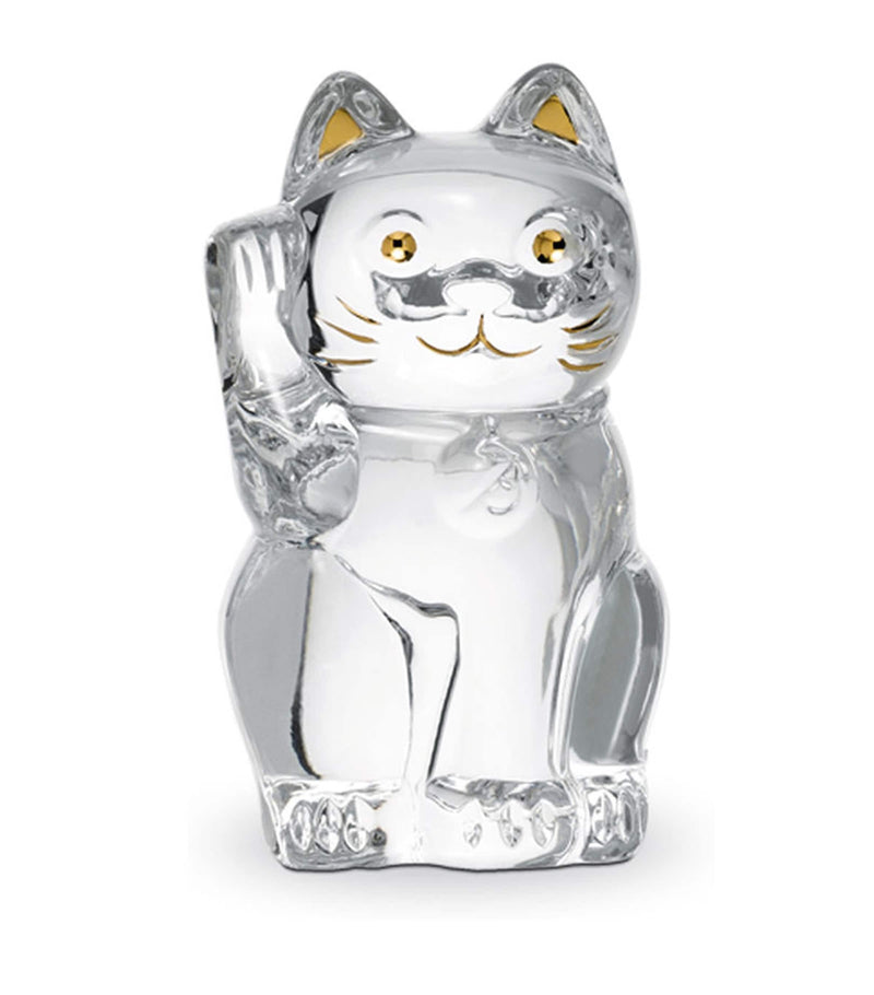 Baccarat Maneki Neko cat figurine - British product