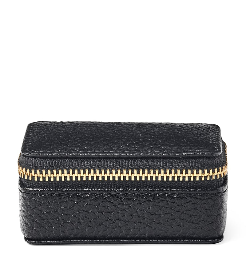 Aspinal of London small leather travel jewellery box - British product