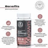 Known Nutrition brain supplement gummies with mushrooms 60 count, imported from the UK