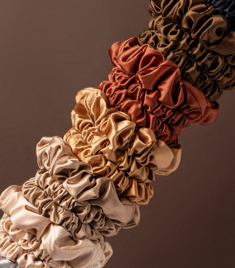 Slip silk scrunchies set of 3, imported from the UK