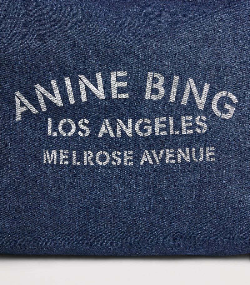 ANINE BING Leo denim tote bag, imported from the UK