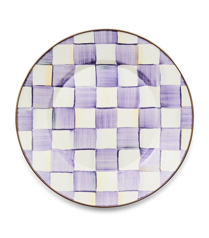 MacKenzie-Childs Violet Check dinner plate 25cm (British brand)