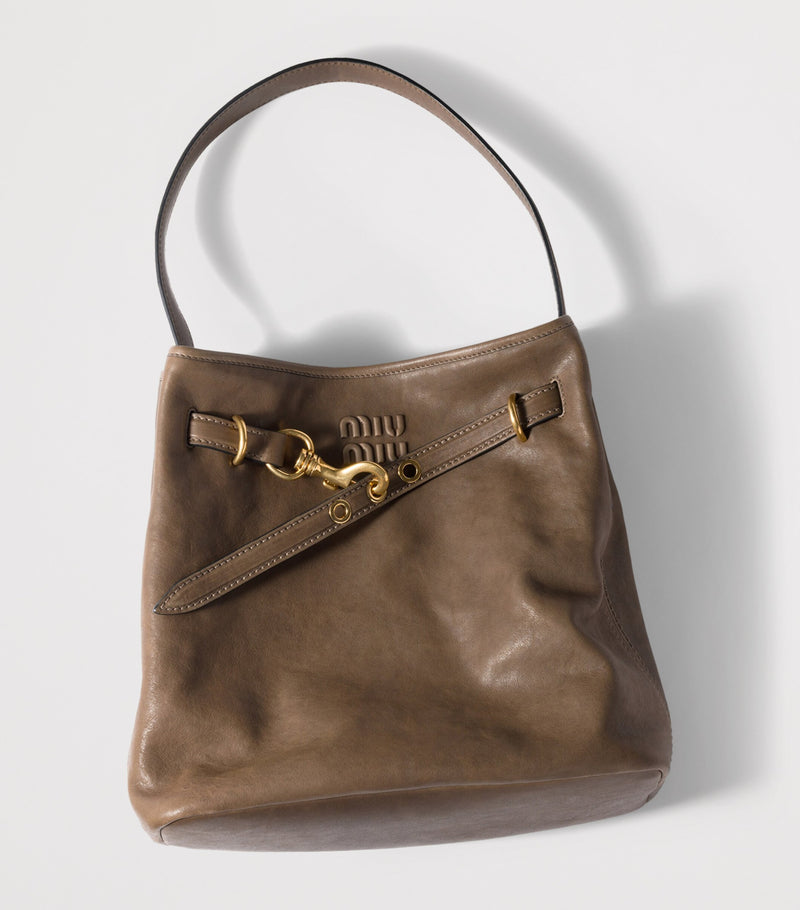 Miu Miu Aventure bucket bag nappa leather, imported from the UK