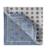 Harrods Brunello Cucinelli Silk Medallion Pocket Square 35cm x 35cm- Buy online at McGrocer