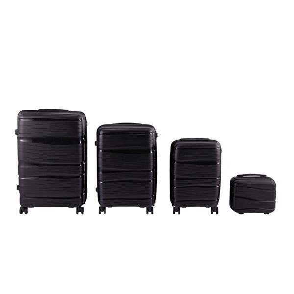 Livingandhome lockable travel suitcase set 4 piece, UK version.