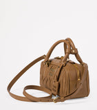 Miu Miu Arcadie matelassé leather top-handle bag, imported from the UK