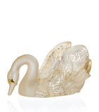 Lalique Swan Head Down Sculpture, UK version