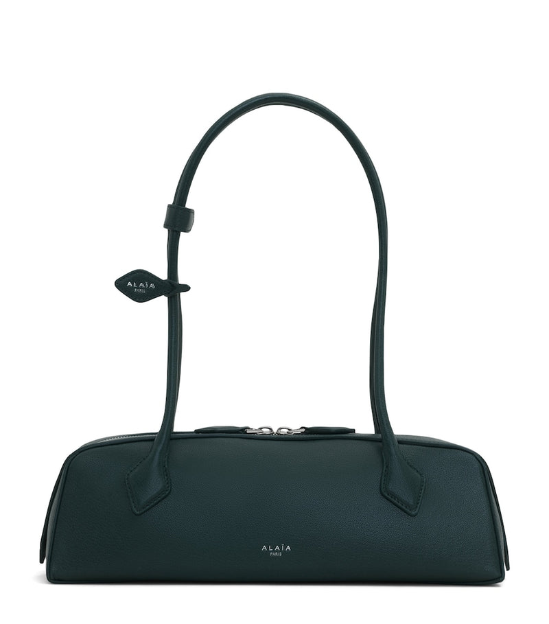 Alaïa Le Teckel medium shoulder bag black leather, imported from the UK