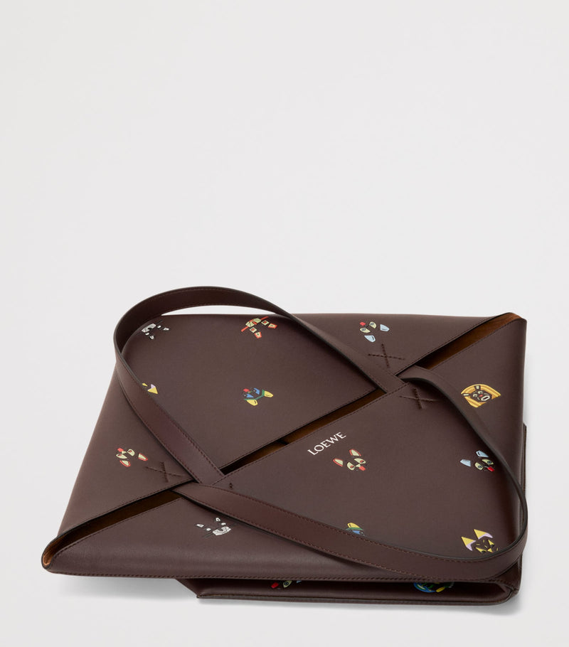 LOEWE Louis Wain XL calfskin puzzle fold tote bag (British brand)