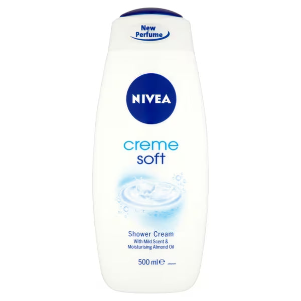 Nivea Shower Cream Soft Moisturising Cleanser 500ml, imported from the UK