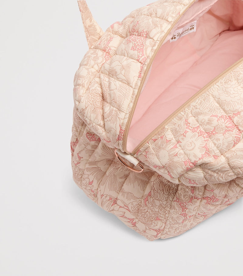 Bonpoint quilted bowling bag pastel floral print (British brand)