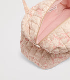 Bonpoint quilted bowling bag pastel floral print (British brand)