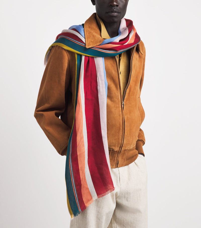 Paul Smith Signature Stripe Block scarf 46x185cm - British product