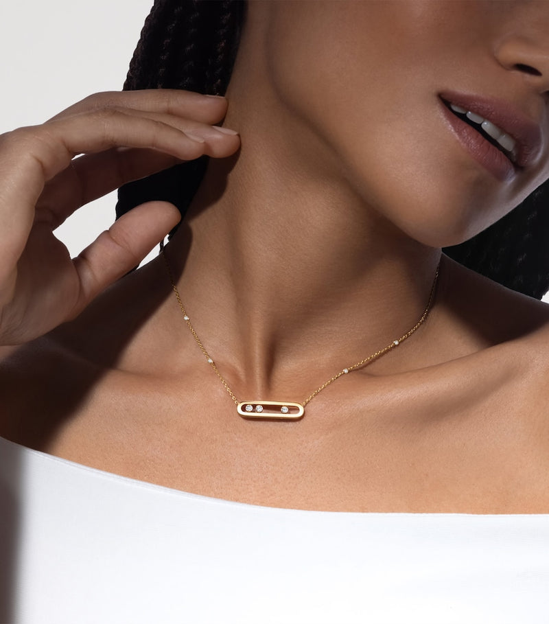 Messika Move Classique yellow gold diamond necklace 0.30ct (British brand)