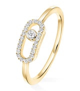 Harrods Messika Move Uno Yellow Gold and Diamond Ring 0.09ct- Buy online at McGrocer