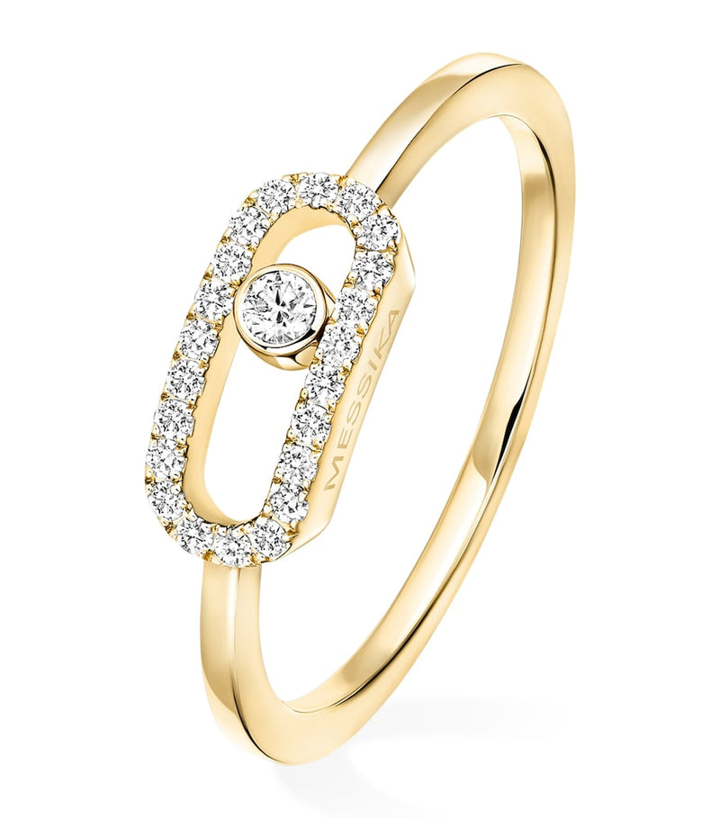 Messika Move Uno yellow gold and diamond ring 0.09ct - British product