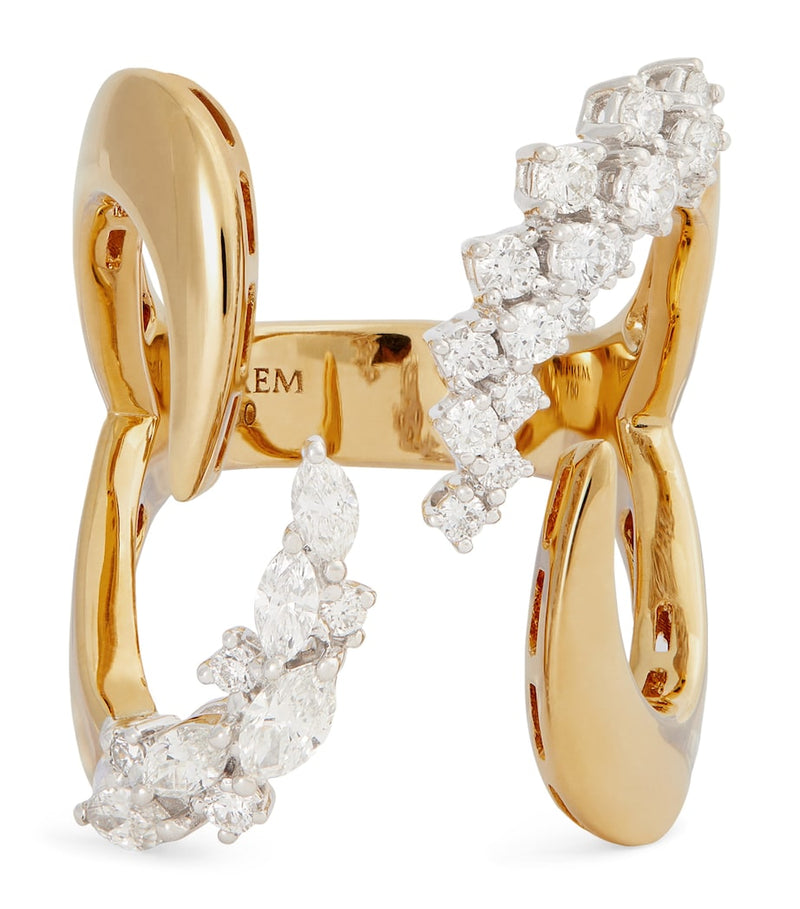 Yeprem Golden Strada stackable ring 18kt yellow gold diamonds (British brand)