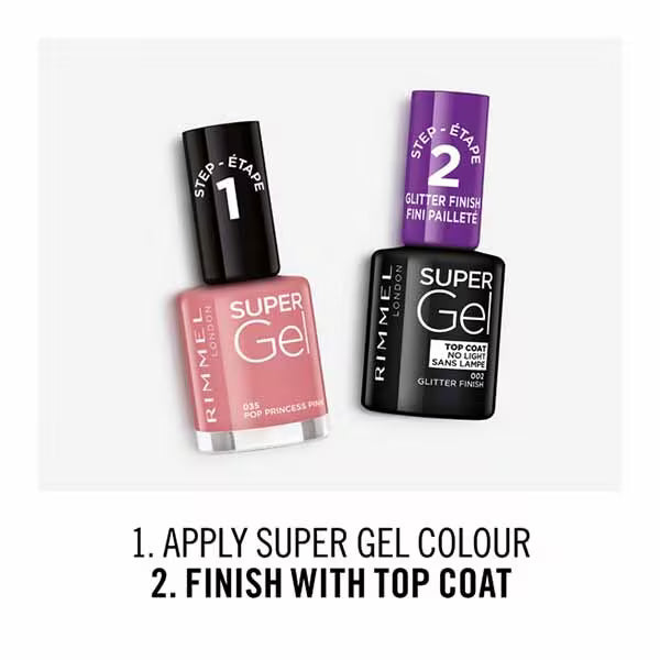Rimmel Nail Polish Pop Princess Pink, imported from the UK
