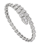Harrods Bvlgari Small White Gold and Diamond Serpenti Viper Bracelet- Buy online at McGrocer