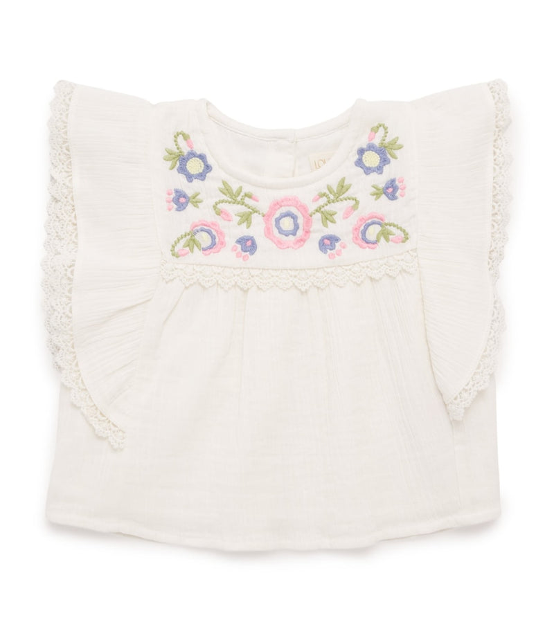 Louise Misha cotton embroidered Malya blouse 6-24 months, UK version