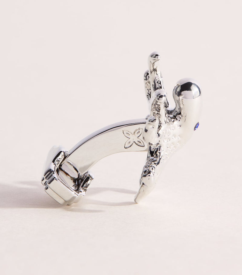 Tateossian octopus cufflinks palladium-plated Swarovski crystal (British brand)
