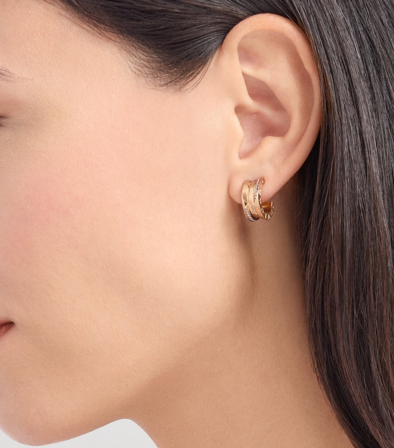 Bvlgari B.zero1 rose gold diamond earrings, UK version
