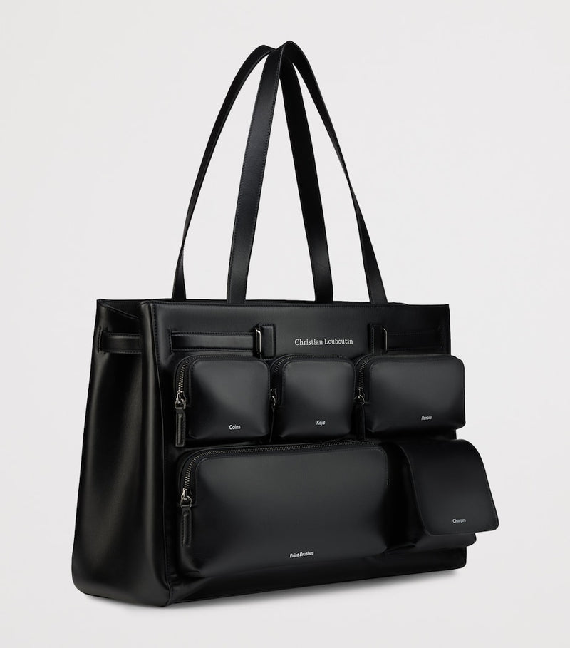 Christian Louboutin tactical leather tote bag, imported from the UK