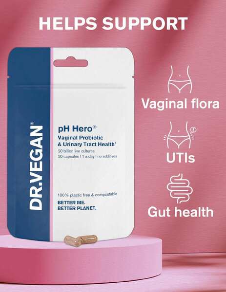 DR.VEGAN pH Hero probiotic supplement 30 day supply, UK version