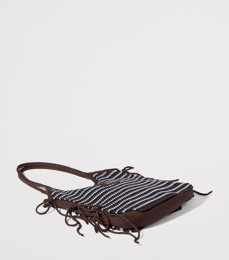 Miu Miu Crochet Ivy Tote Bag woven cotton, UK version