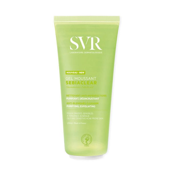 SVR SEBIACLEAR foaming salicylic acid cleanser 200ml (British brand)