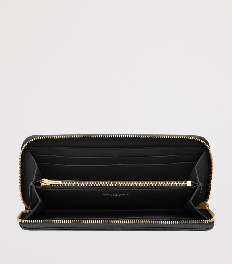 Saint Laurent Matelassé Zip-Up Wallet (British brand)
