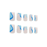 Invogue Sunday Blues Square Nails (24 Pieces) GOODS Superdrug