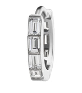 Harrods Maria Tash White Gold Invisible Set Baguette Diamond Eternity Hoop Earring (8mm)- Buy online at McGrocer