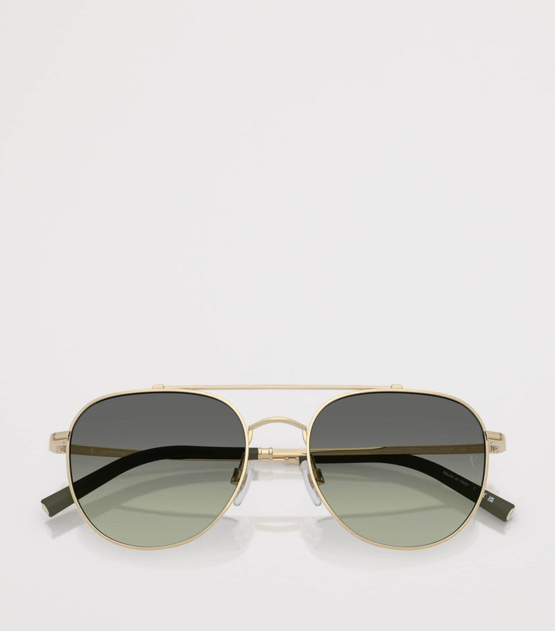 Oliver Peoples R-10 pilot sunglasses with titanium frames - British product