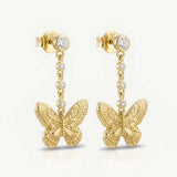 Superdrug MUCHV Gold Chain Drop Earrings with Butterfly Charm- Buy online at McGrocer
