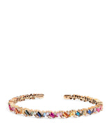 Harrods Suzanne Kalan Rose Gold Diamond and Sapphire Rainbow Frenzy Bangle- Buy online at McGrocer
