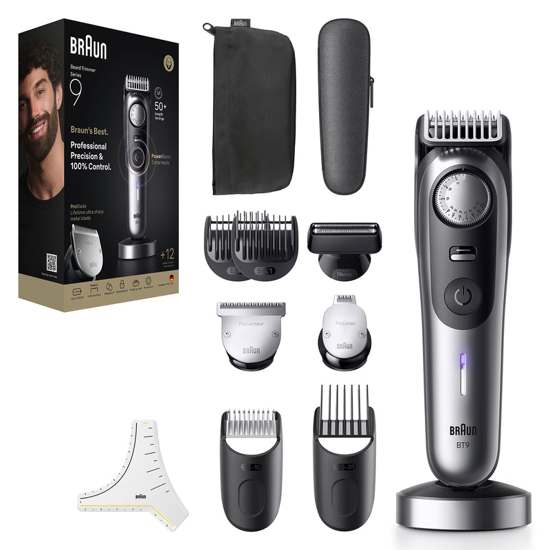 Braun Series 9 Beard Trimmer BT9560 Chrome, imported from the UK