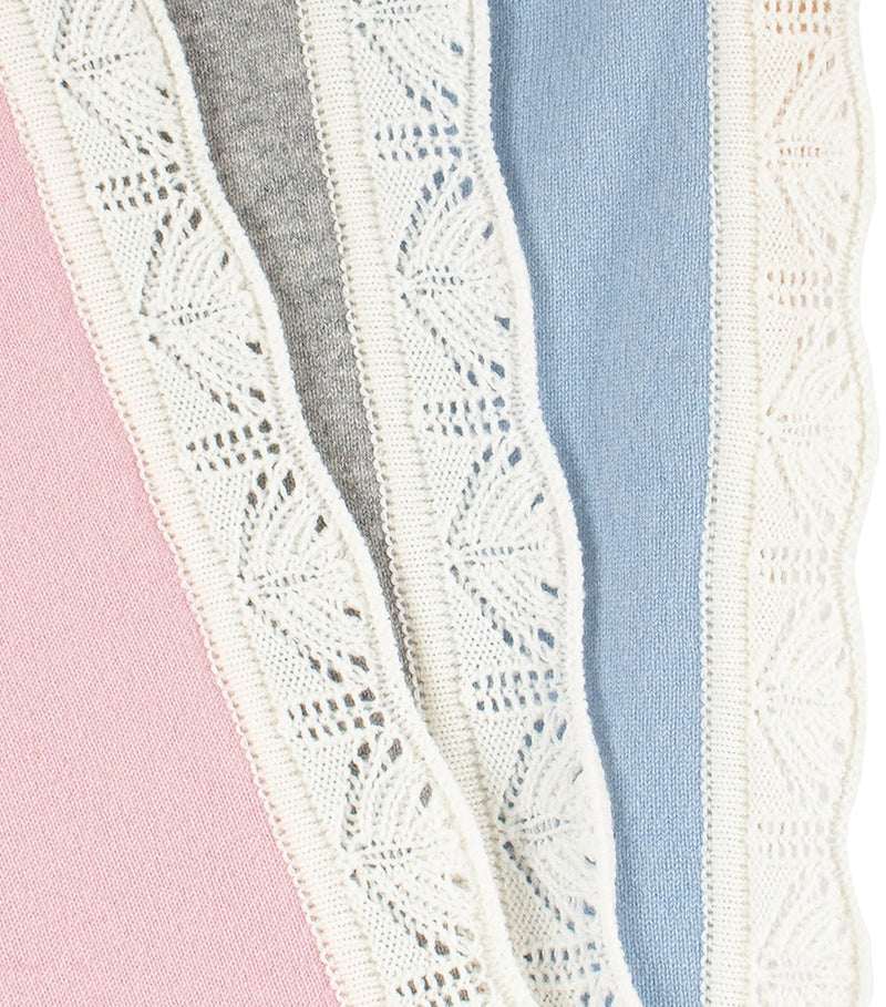 Trotters cashmere blanket with frills, UK version